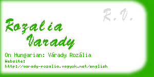 rozalia varady business card
